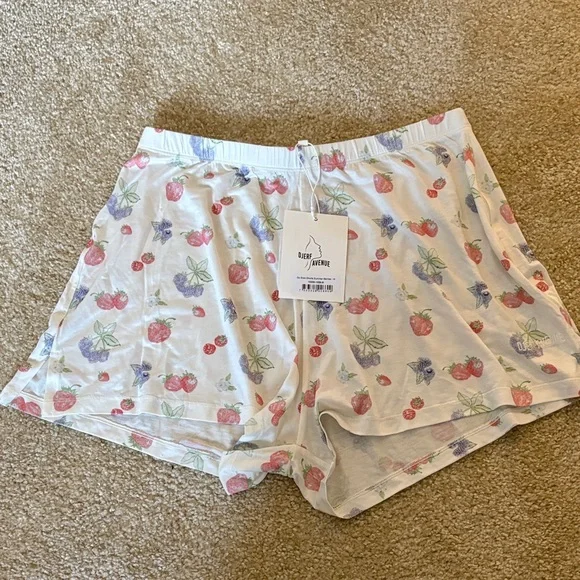 Djerf Avenue White Cherry and Berry Print Pajama Set - Picture 3 of 7